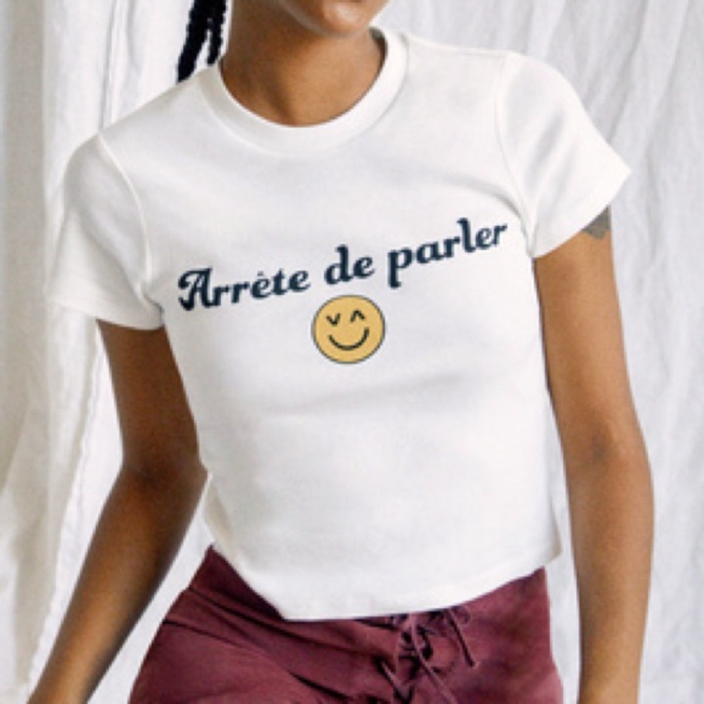 RVCA X Camille Rowe “Arrête de Parler” T-Shirt LIMITED EDITION